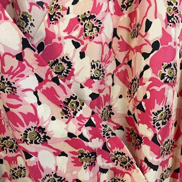 Juicy Couture women’s dress Pink Floral cap sleeve 100% silk size 6 - Picture 5 of 9